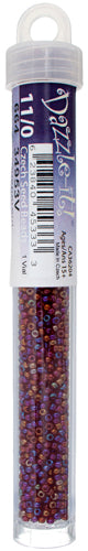 Czech Seed Beads 11/0 Transparent Aurora Borealis - 23g vials