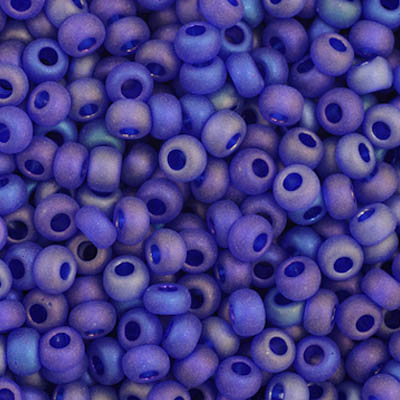 Czech Seed Beads 11/0 Transparent Aurora Borealis Matte