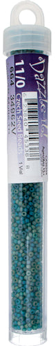 Czech Seed Beads 11/0 Transparent Aurora Borealis Matte - 23g vials