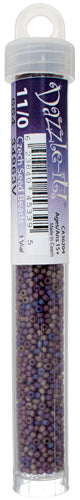 Czech Seed Beads 11/0 Transparent Aurora Borealis Matte - 23g vials