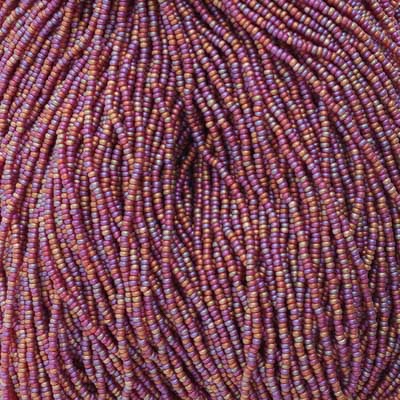 Czech Seed Beads 11/0 Transparent Aurora Borealis Matte