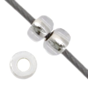 Czech Seed Beads 11/0 Crystal Silver Lined