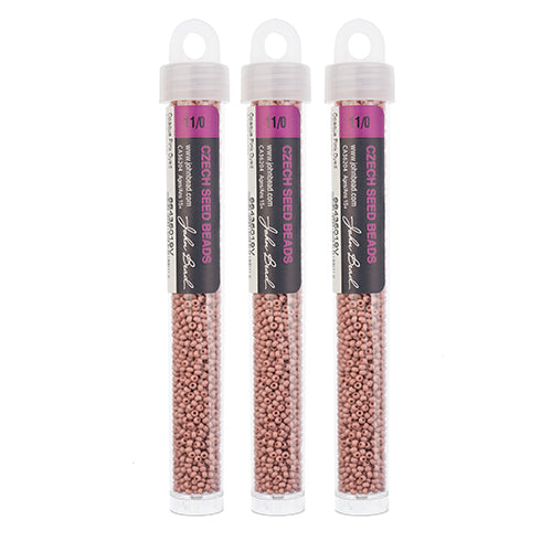 Czech Seed Bead 11/0 Vial Opaque Dyed Solgel Apx23g
