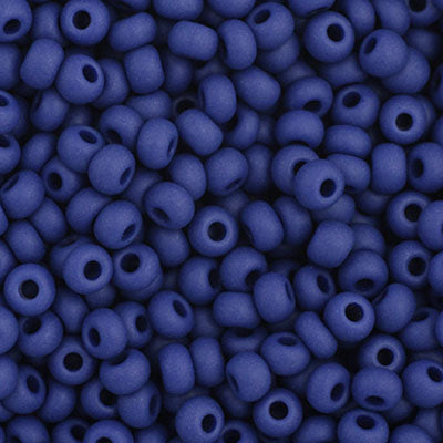 Czech Seed Beads 11/0 Opaque Navy Blue Matte