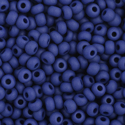 Czech Seed Beads 11/0 Opaque Navy Blue Matte Approx. 24g