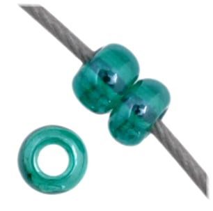 Czech Seed Beads 11/0 Transparent Teal Luster