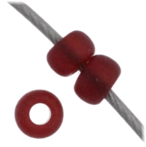 Czech Seed Beads 11/0 Transparent Garnet Matte Approx. 23g
