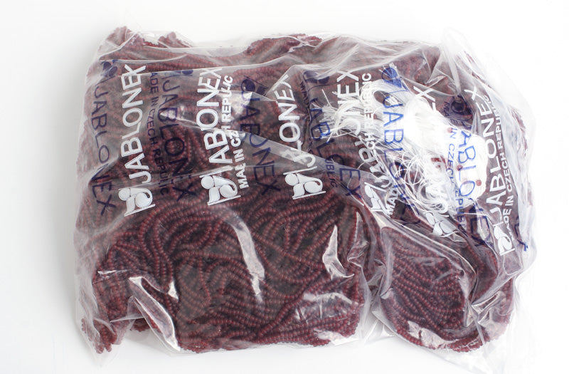 Czech Seed Beads 11/0 Transparent Garnet Matte 