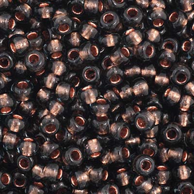 Czech Seed Beads 11/0 Approx. 23g Vial Transparent Copperlined