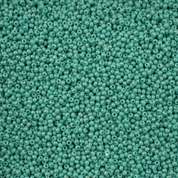 Czech Seed Bead 23g Vial 11/0 Opaque Turquoise AB