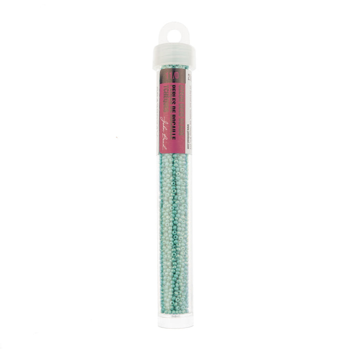 Czech Seed Bead 23g Vial 11/0 Opaque Turquoise AB