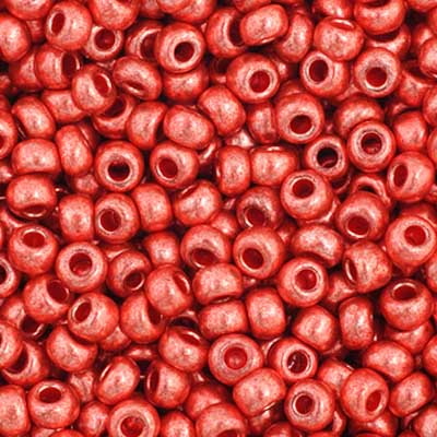 Czech Seed Beads 11/0 Metallic Light Copper Terra Approx. 23g