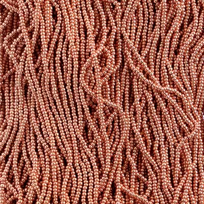 Czech Seed Beads 11/0 Metallic Light Copper Terra