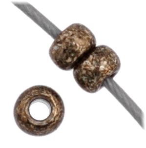 Czech Seed Beads 11/0 Metallic Steel Terra