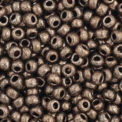 Czech Seed Beads 11/0 Metallic Steel Terra