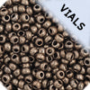 Czech Seed Beads 11/0 Metallic Steel Terra Approx. 23g