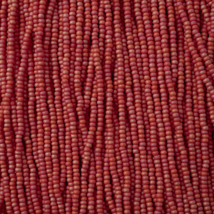 Czech Seed Bead 11/0 Opaque Matt Rainbow Strung