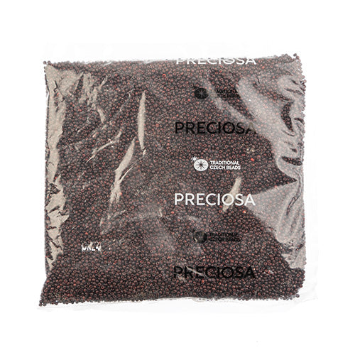 Czech Seed Bead 11/0 Opaque Travertine on Red