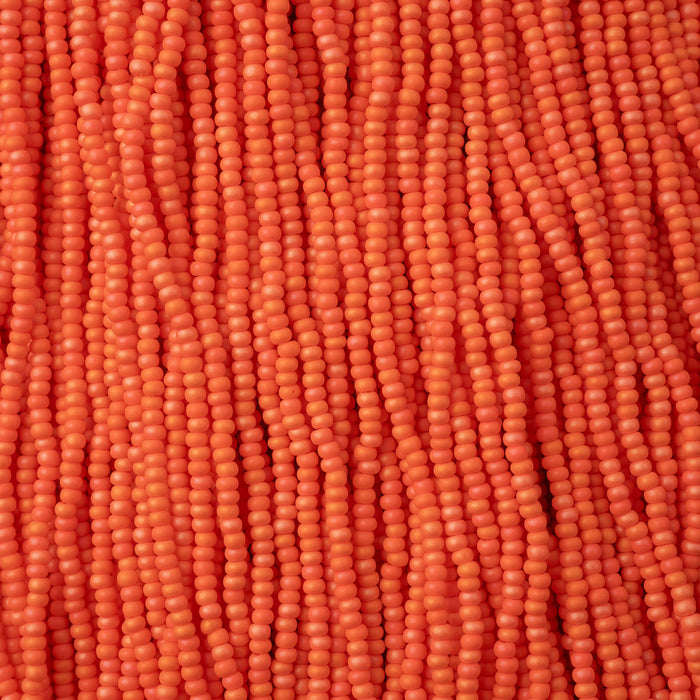 Czech Seed Bead 11/0 Opaque Matt Rainbow Strung