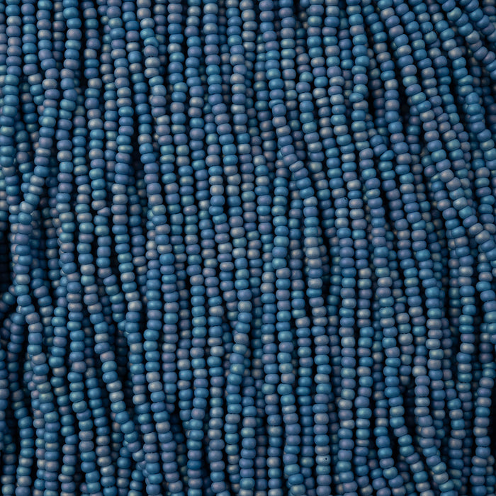 Czech Seed Bead 11/0 Opaque Matt Rainbow Strung