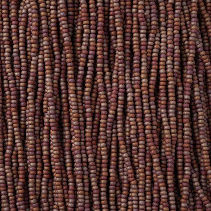 Czech Seed Bead 11/0 Opaque Matt Rainbow Strung