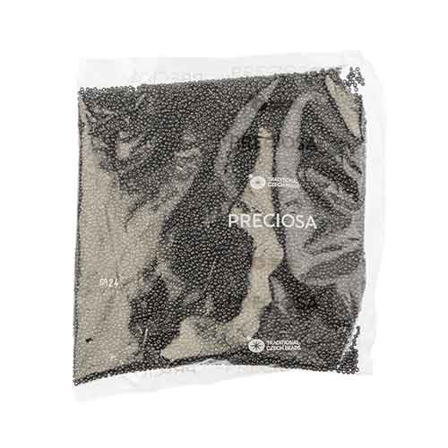 Czech Seed Bead 11/0 Pearl Grey Jet Terra