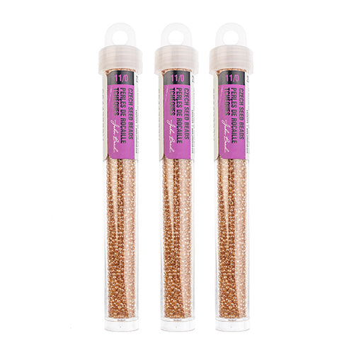 Czech Seed Bead 11/0 Vial Crystal Luster Brown apx24g