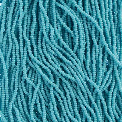 Czech Seed Beads 13/0 Cut Opaque Strung