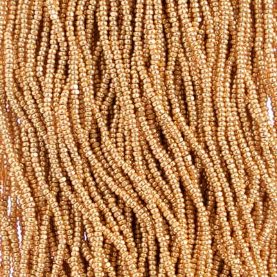 Czech Seed Beads 13/0 Cut Metallic Strung