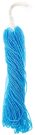 Czech Seed Beads 13/0 Cut Aqua Rainbow Strung
