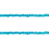 Czech Seed Beads 13/0 Cut Aqua Rainbow Strung