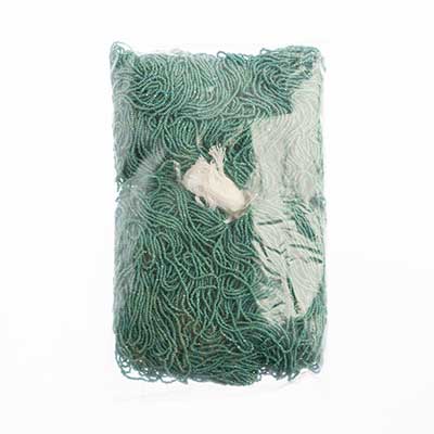 Czech Seed Beads 13/0 Cut Opaque Medium Dark Green Rainbow Strung