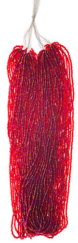 Czech Seed Beads 13/0 Cut Transparent Aurora Borealis Strung