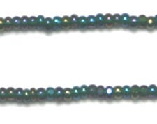 Czech Seed Beads 13/0 Cut Transparent Aurora Borealis Strung