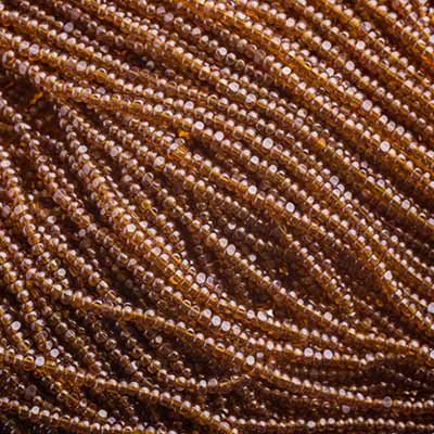 Czech Seed Beads 13/0 Cut Transparent Luster Strung
