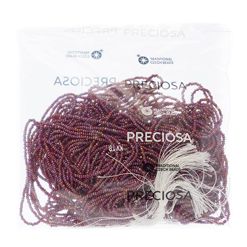 Czech Seed Beads 13/0 Cut Opaque Aurora Borealis Strung