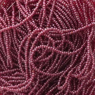 Czech Seed Beads 13/0 Cut Transparent Luster Strung