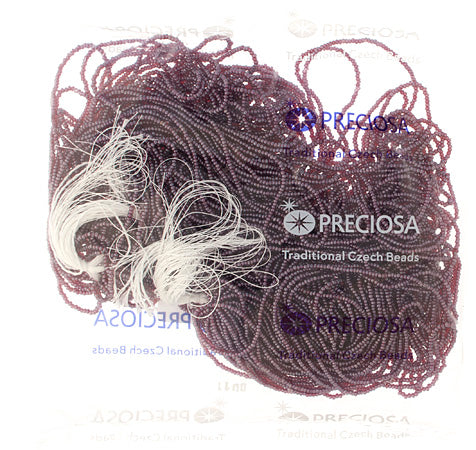 Czech Seed Beads 13/0 Cut Transparent Luster Strung