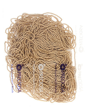 Czech Seed Beads 13/0 Cut Metallic Terra Strung