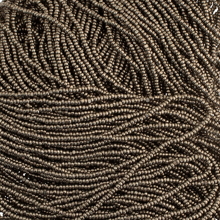 Czech Seed Beads 13/0 Cut Metallic Terra Strung