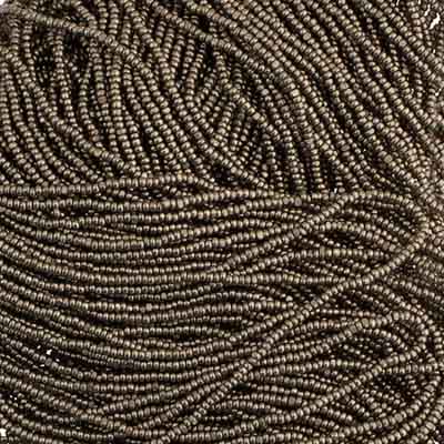 Czech Seed Beads 13/0 Cut Metallic Terra Strung