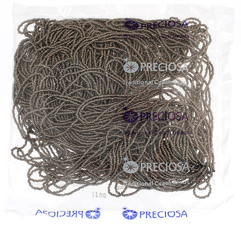 Czech Seed Beads 13/0 Cut Metallic Terra Strung