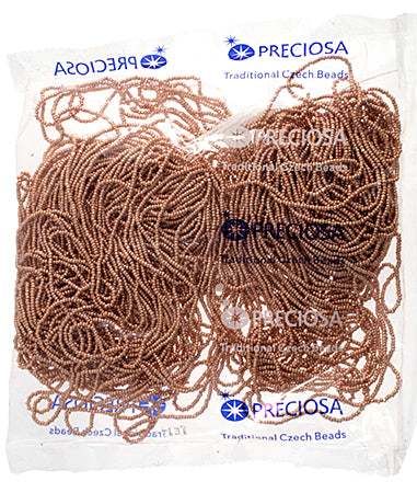 Czech Seed Beads 13/0 Cut Metallic Terra Strung