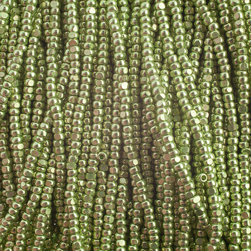 Czech Seed Beads 13/0 Cut Metallic Terra Strung