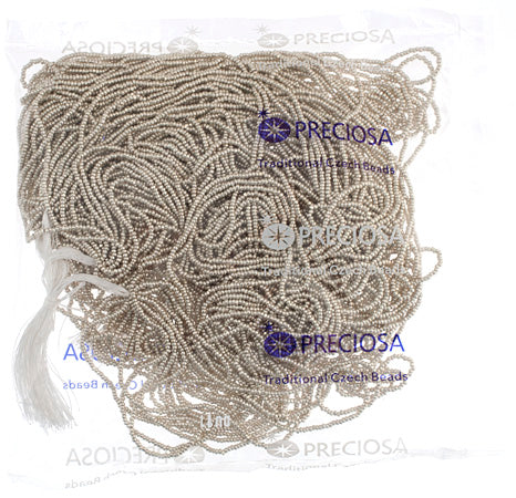 Czech Seed Beads 13/0 Cut Metallic Terra Strung