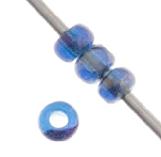 Czech Seed Beads 13/0 Cut Transparent Aurora Borealis Strung