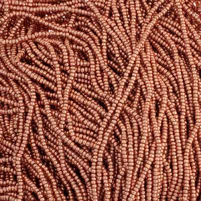 Czech Seed Beads 13/0 Cut Metallic Terra Strung