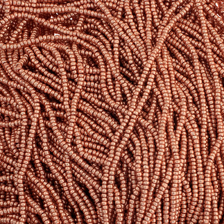 Czech Seed Beads 13/0 Cut Metallic Terra Strung