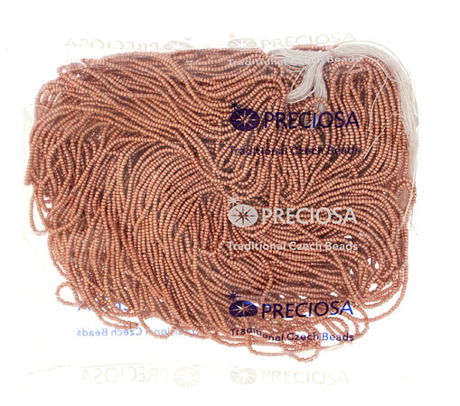 Czech Seed Beads 13/0 Cut Metallic Terra Strung