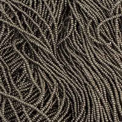 Czech Seed Beads 13/0 Cut Metallic Terra Strung